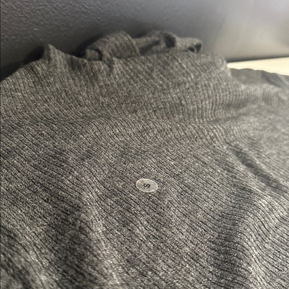 Zenana Drop Shoulder Ribbed Crop Hoodie gray/black small - Picture 7 of 7